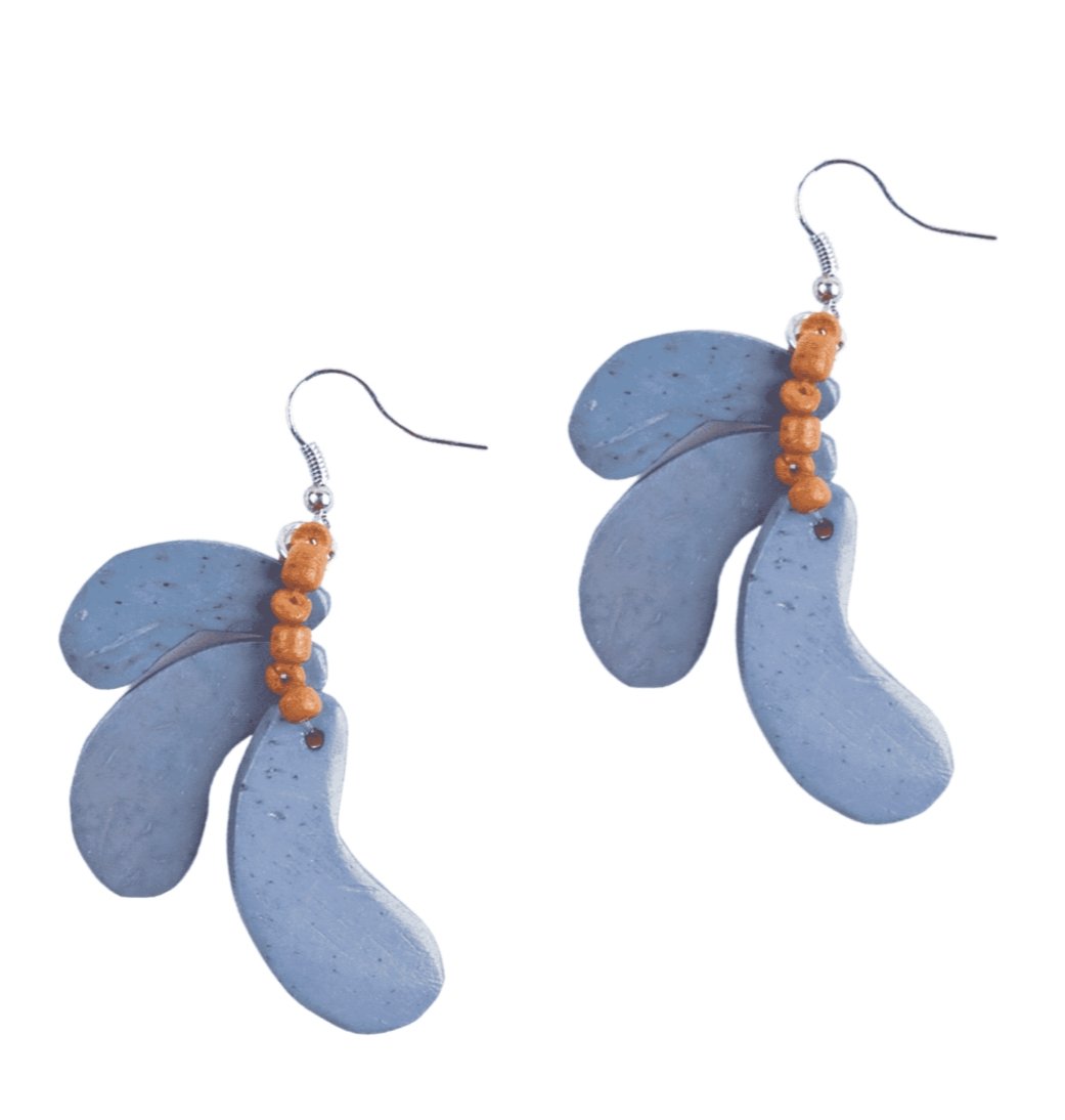 Orecchini legno di cocco Richmond - carta da zucchero - Bijondo