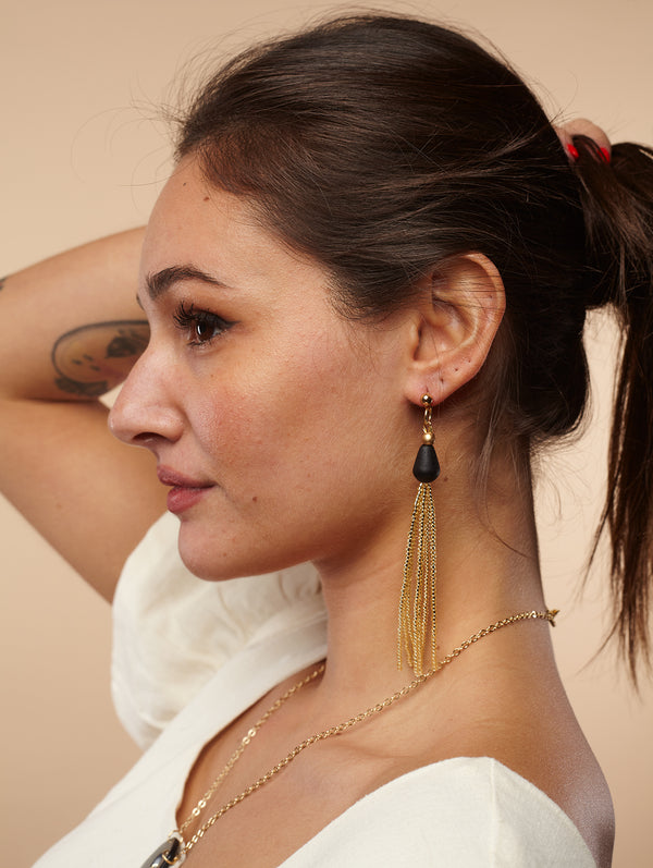 Orecchini legno e perline di vetro Ashlyn-orecchini-EW-Oro-Bijondo