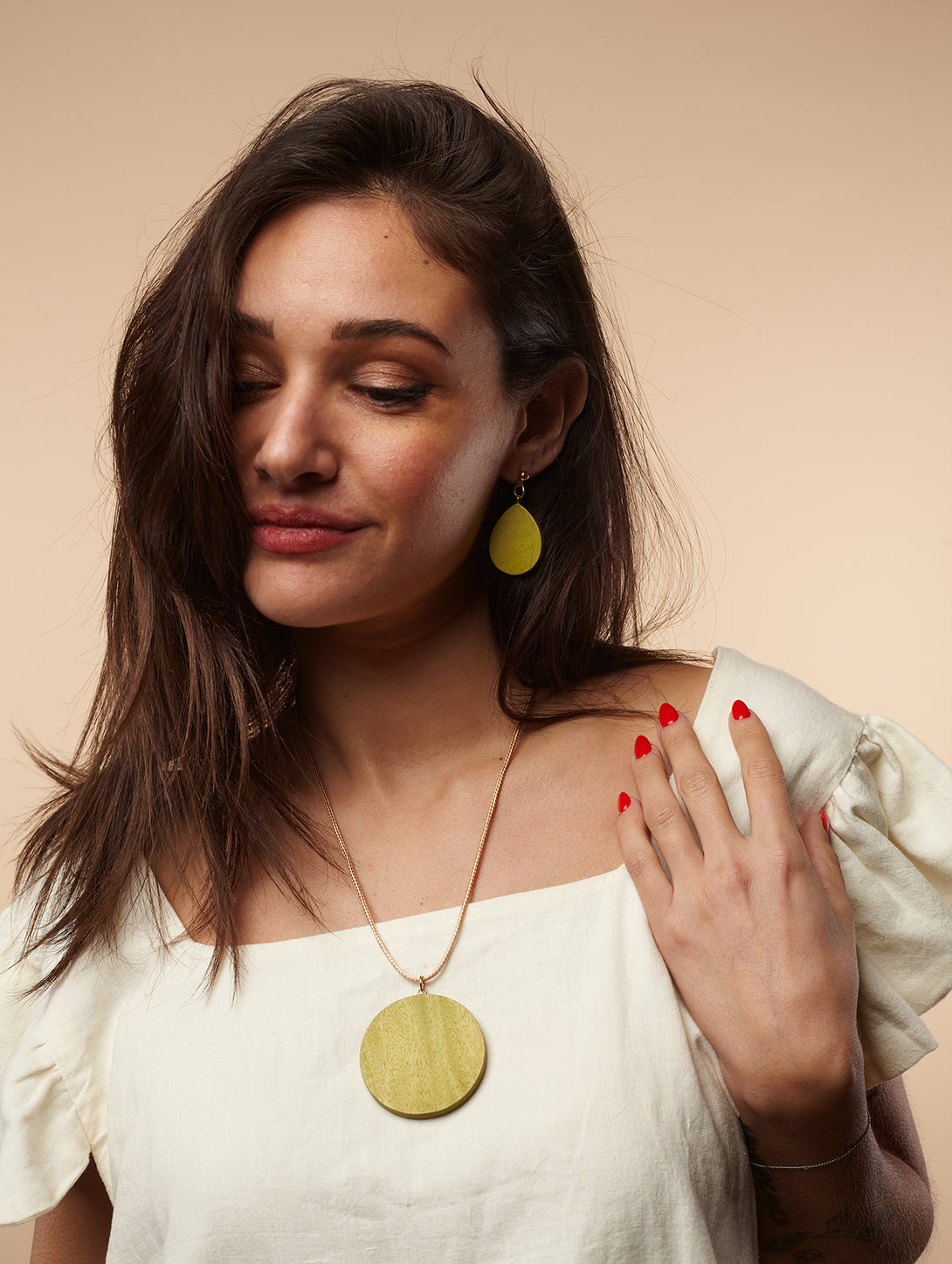 Orecchini legno, leggeri, Roan-orecchini-Bijondo-Verde - Tropical Citrus-Bijondo