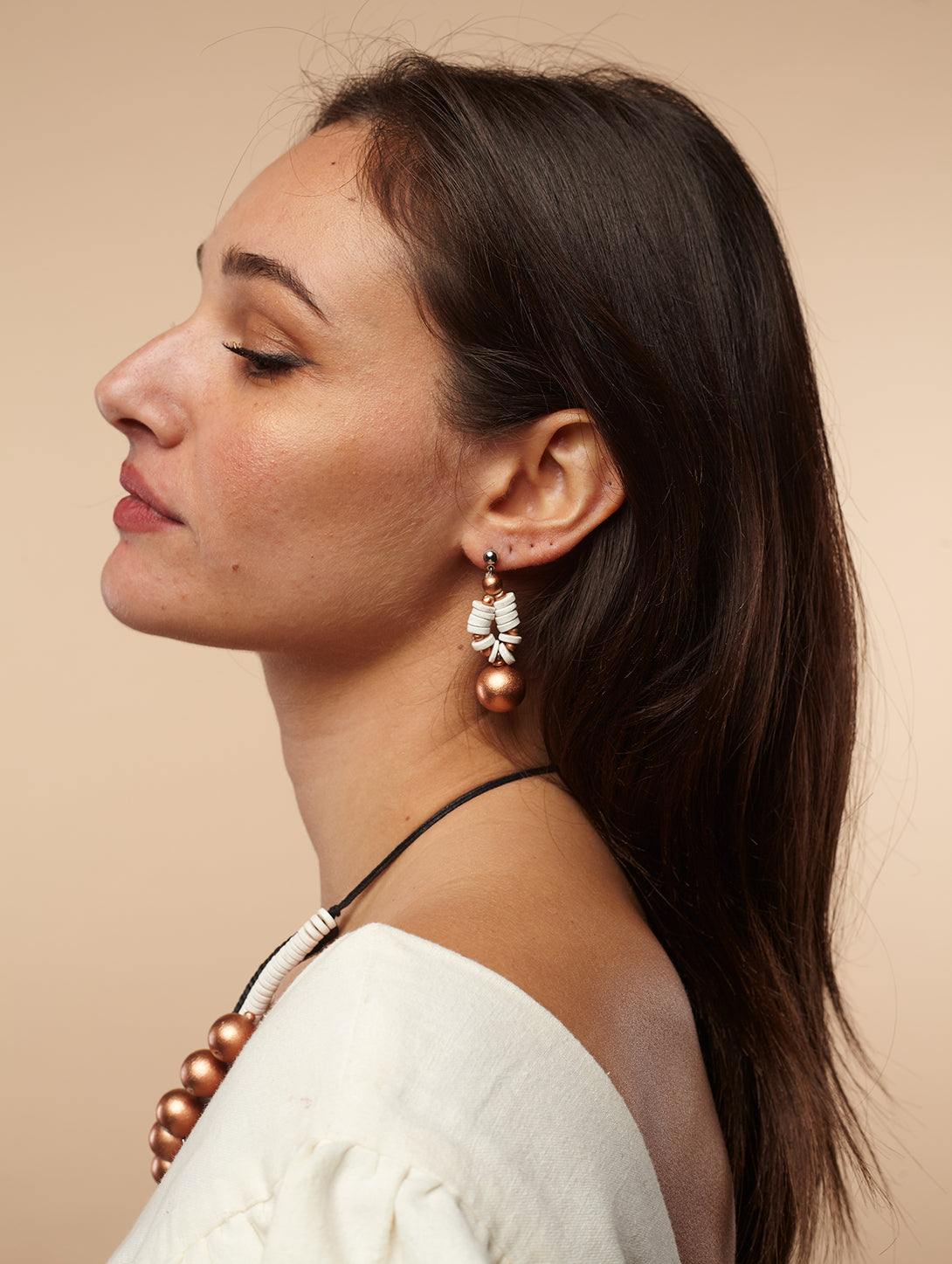 Orecchini legno, leggeri, regolabile Aura metallic-orecchini-EW-Bijondo