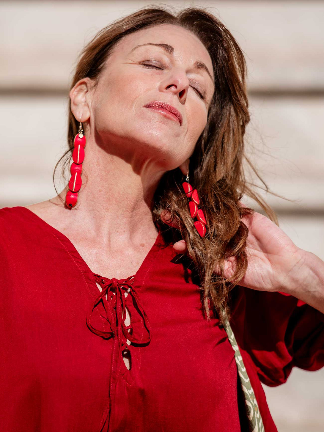 Orecchini legno lunghi Iris Metallic-orecchini-Bijondo-Bijondo