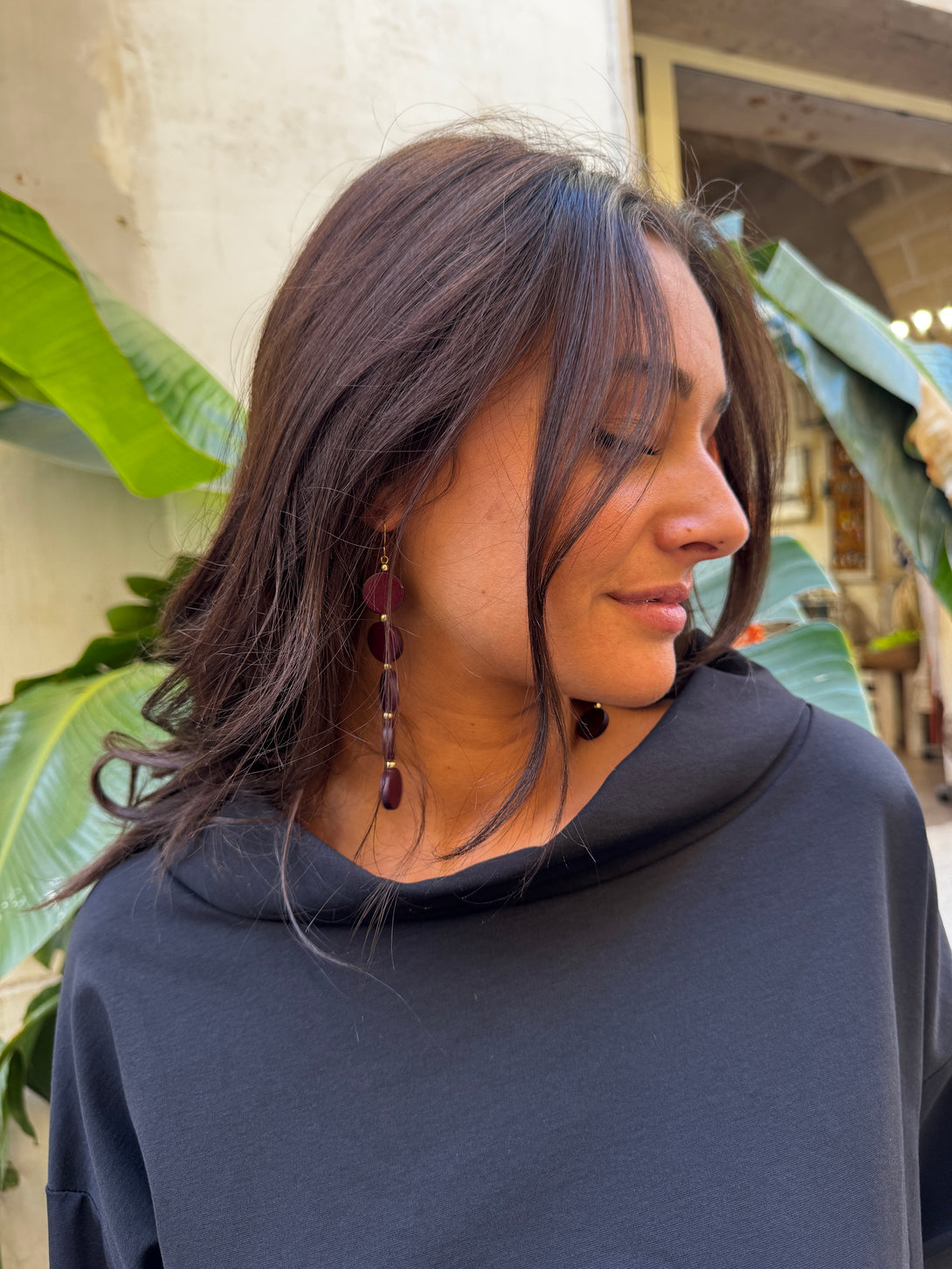 Orecchini legno lunghi Lisa-orecchini-Bijondo-Bijondo