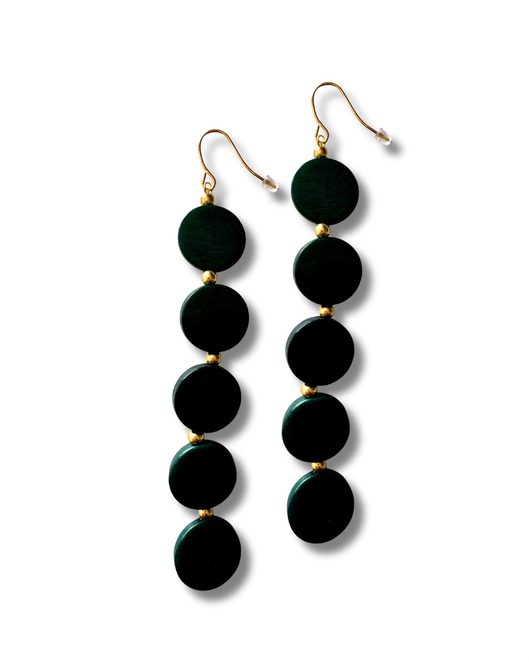 Orecchini legno lunghi Lisa-orecchini-Bijondo-Verde-Bijondo