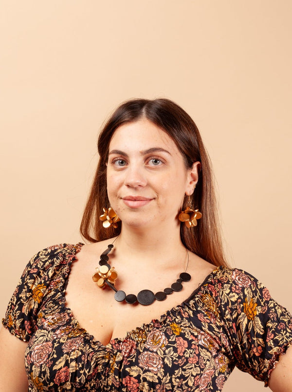 Orecchini legno metallic Mel-orecchini-Bijondo-oro-Bijondo