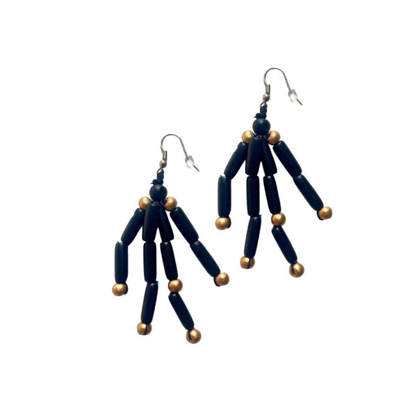 Orecchini legno Ophelia - nero - Bijondo