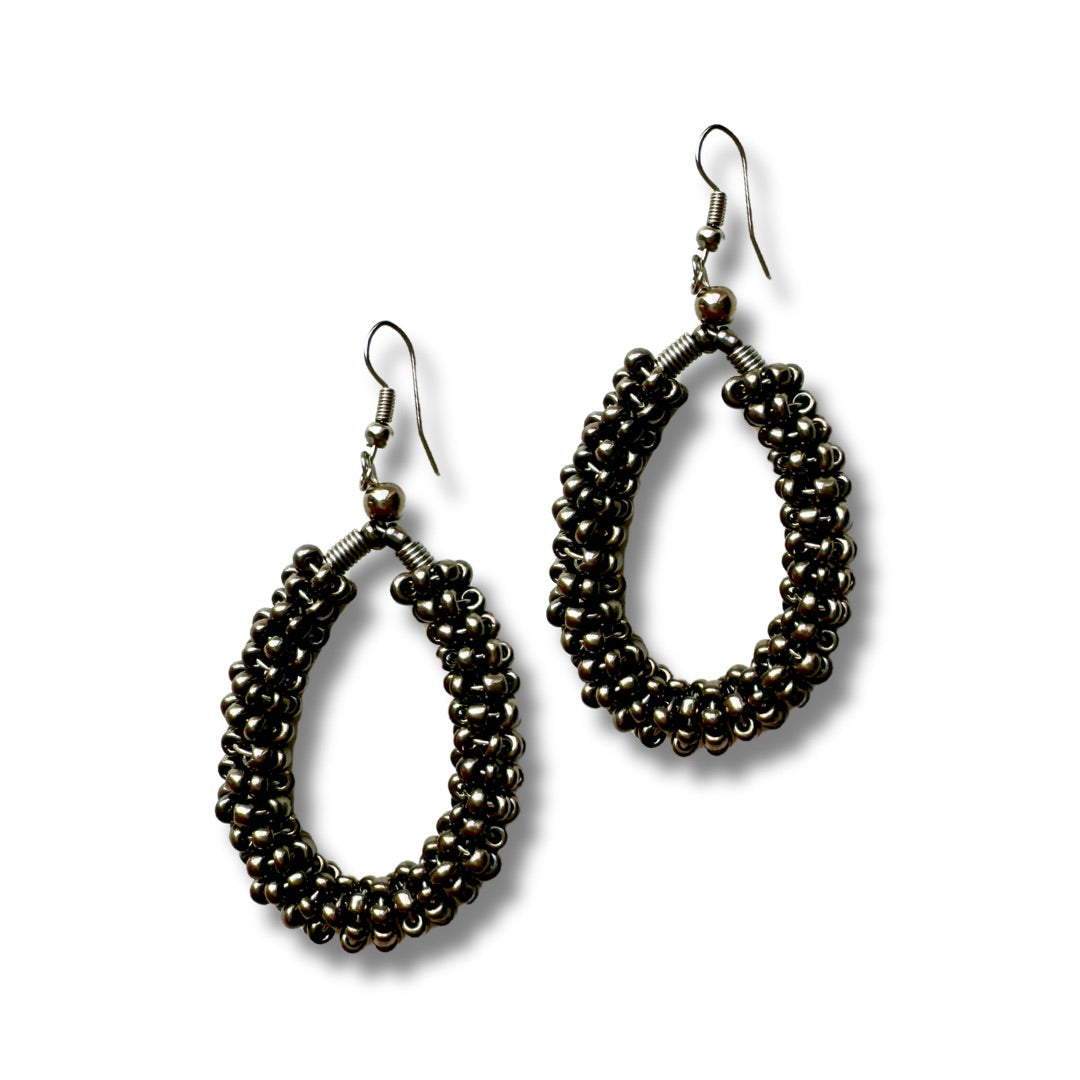 Orecchini perline di vetro Lara-orecchini-Bijondo-Argento-Bijondo