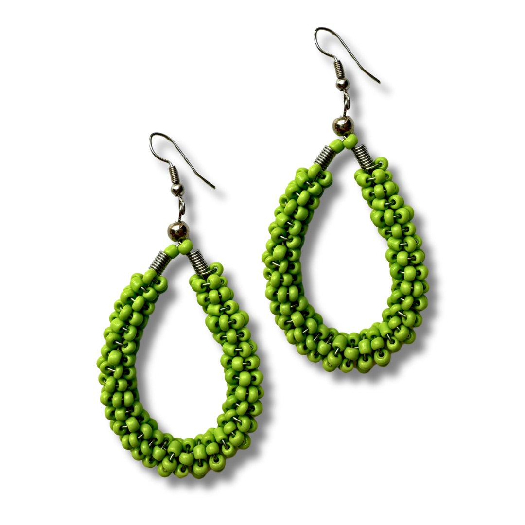 Orecchini perline di vetro Lara-orecchini-Bijondo-Verde-Bijondo