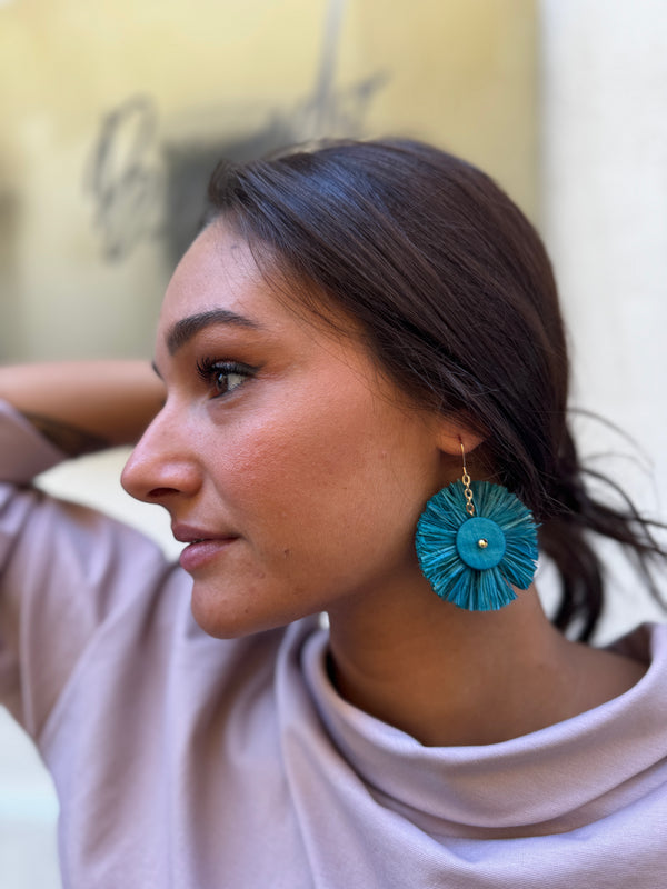 Orecchini raffia Marylou-orecchini-Bijondo-Petrolio-Bijondo