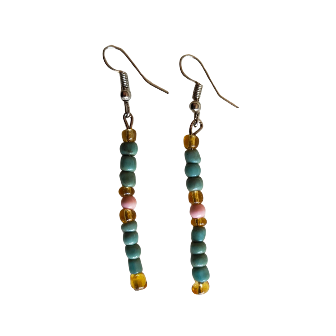 Orecchini vetro Isabella-celeste-Bijondo