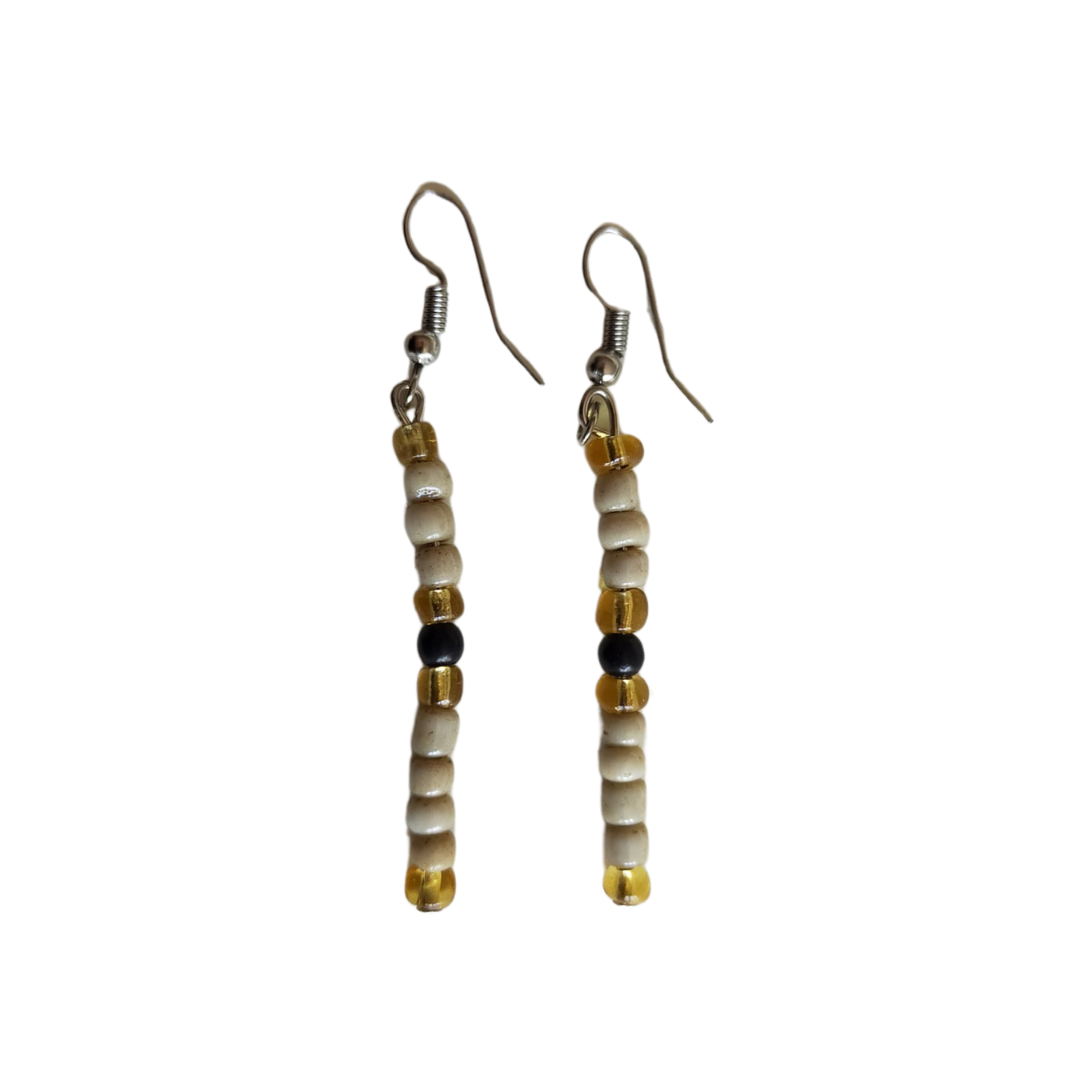 Orecchini vetro Isabella-sabbia-Bijondo