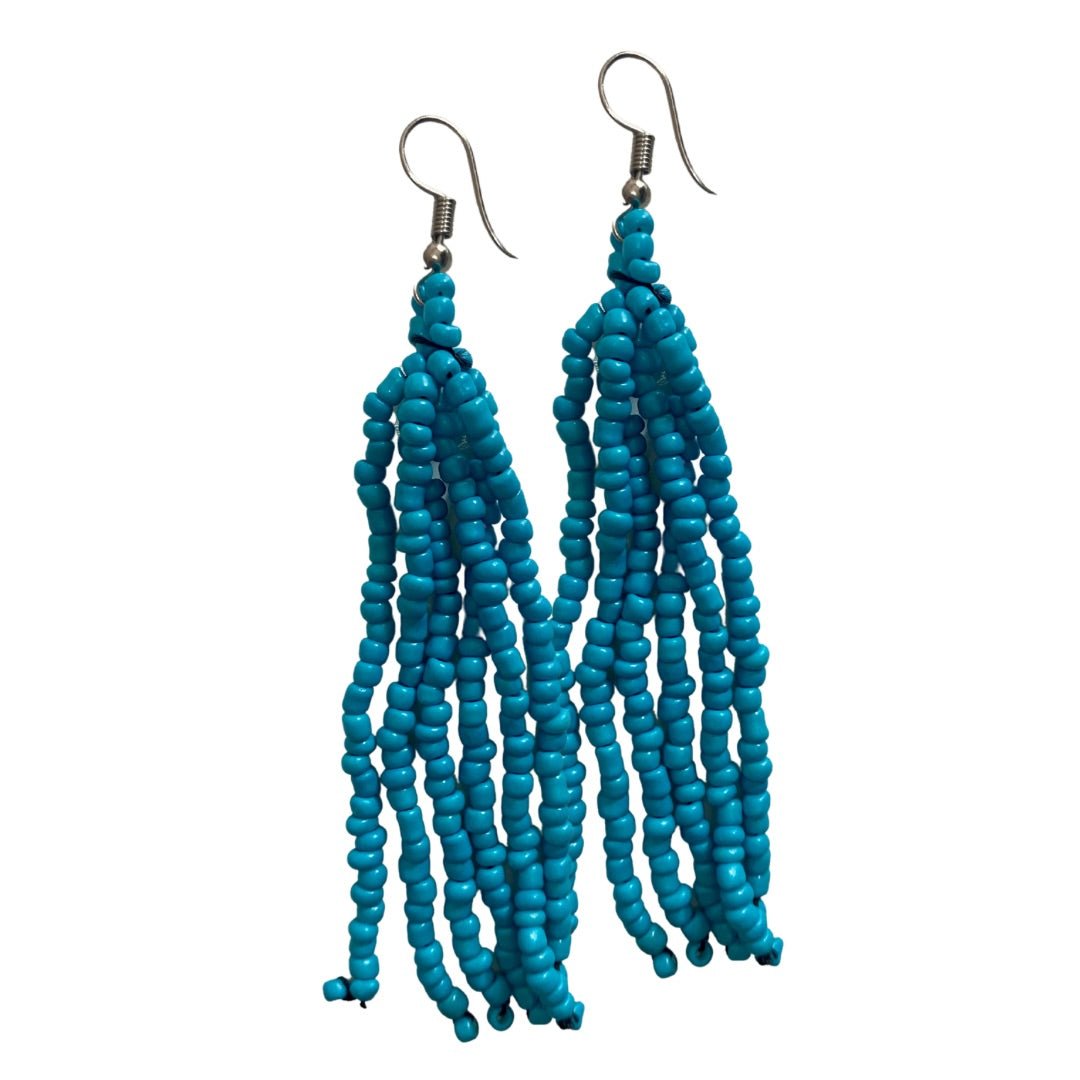 Orecchini vetro Leila - azzurro - Bijondo