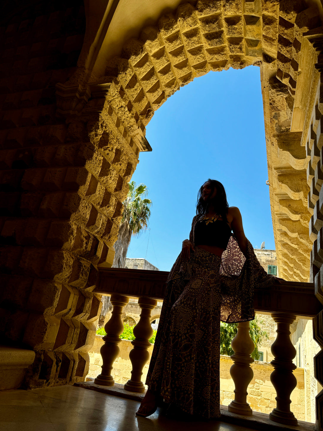 Pantagonna vita alta seta Margherite metallic-Pantaloni-WhyY-Bijondo