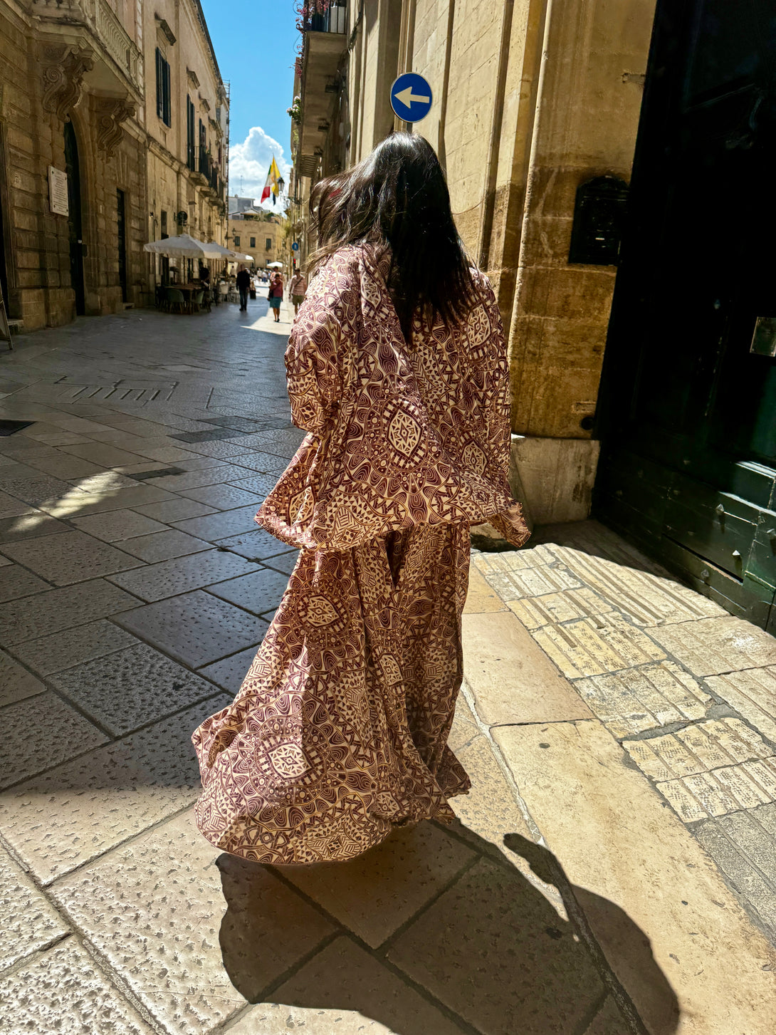 Pantagonna vita alta seta Margherite metallic-Pantaloni-WhyY-Bijondo