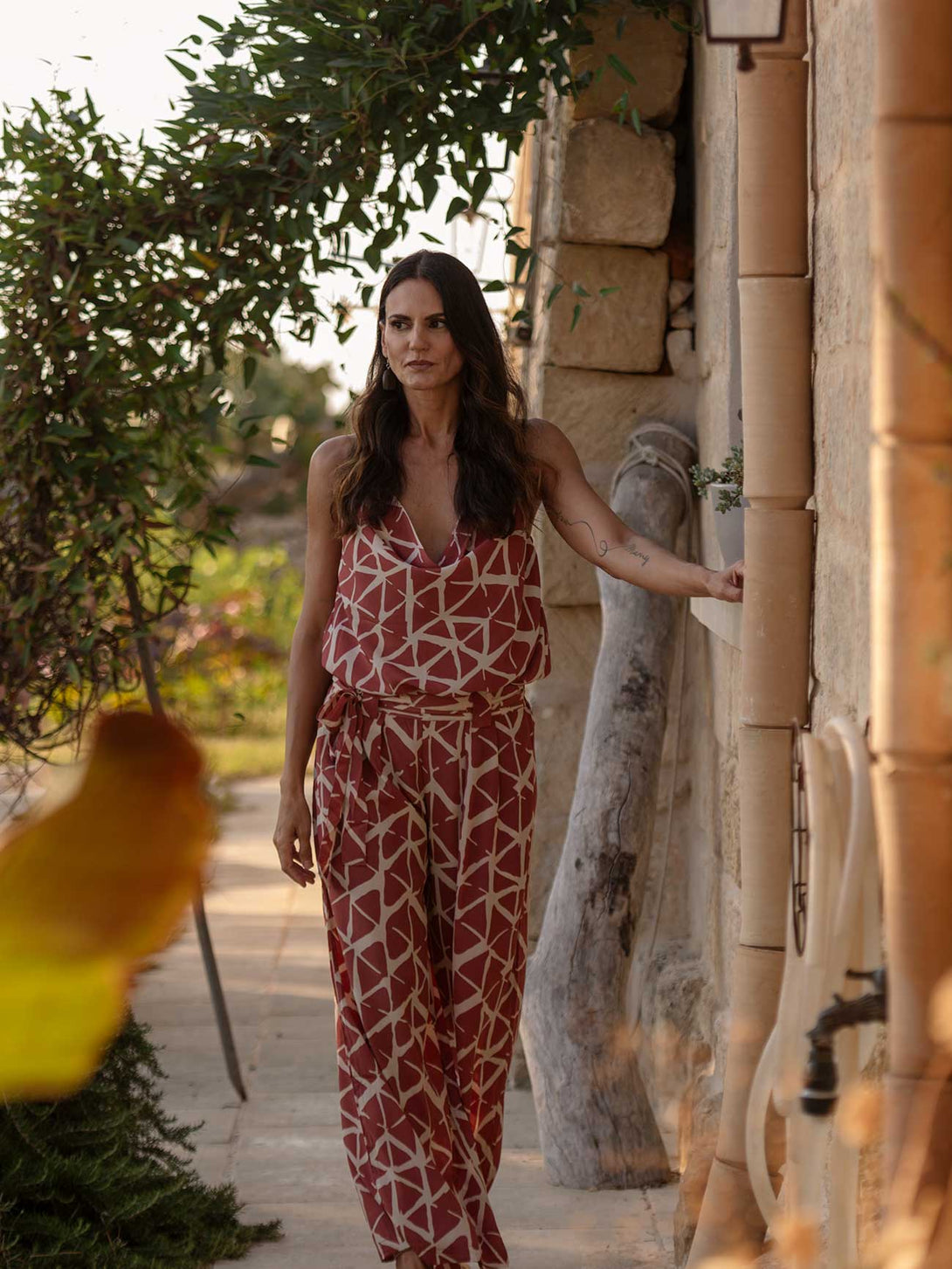 Pantalone seta Camille-Pantaloni-WhyY-Salmone-S-M-Bijondo