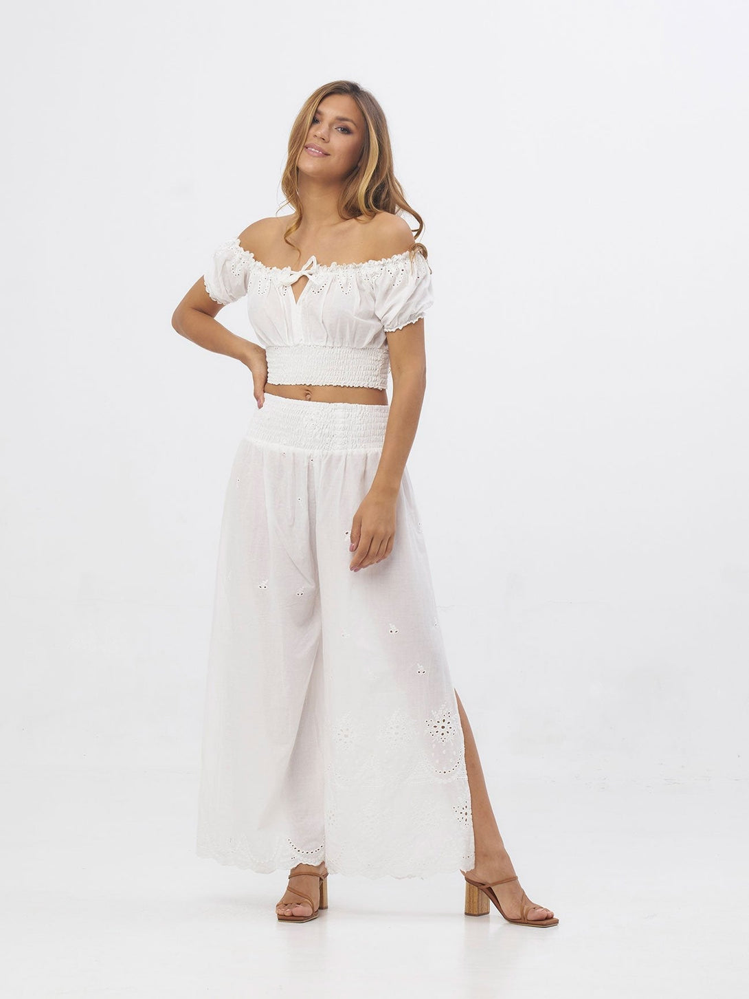 Pantaloni Abigail bianco taglia unica 