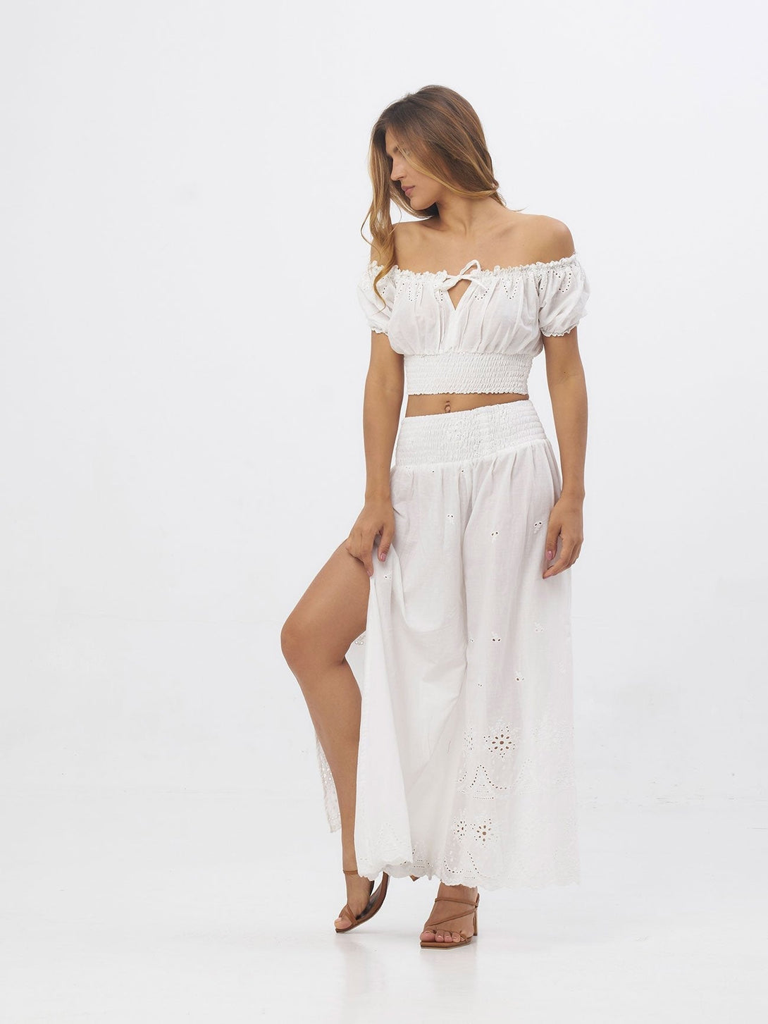 Pantaloni Abigail bianco taglia unica 