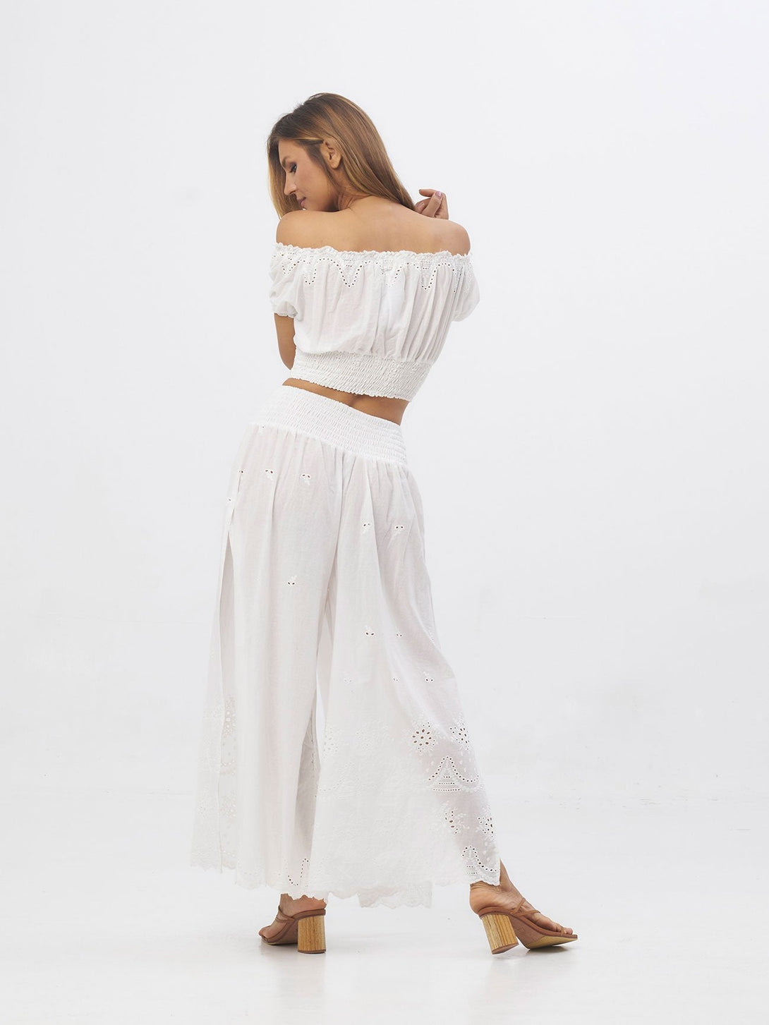 Pantaloni Abigail bianco taglia unica 