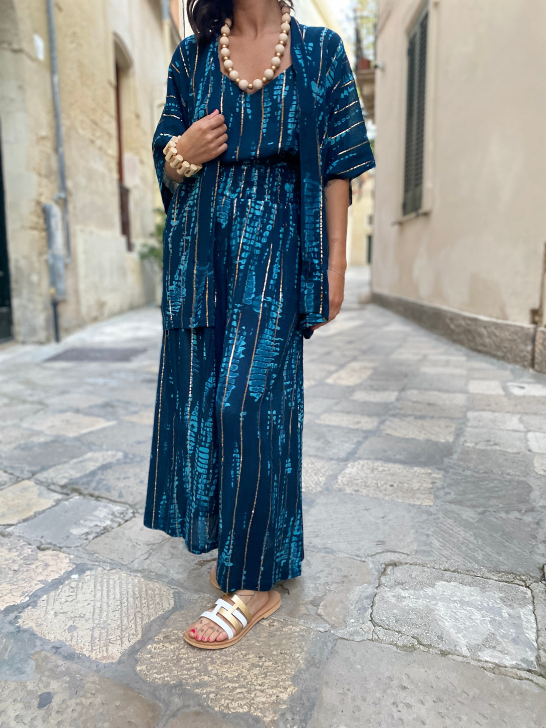 Pantaloni Jayne-Pantaloni-Bijondo-petrolio-taglia unica-Bijondo