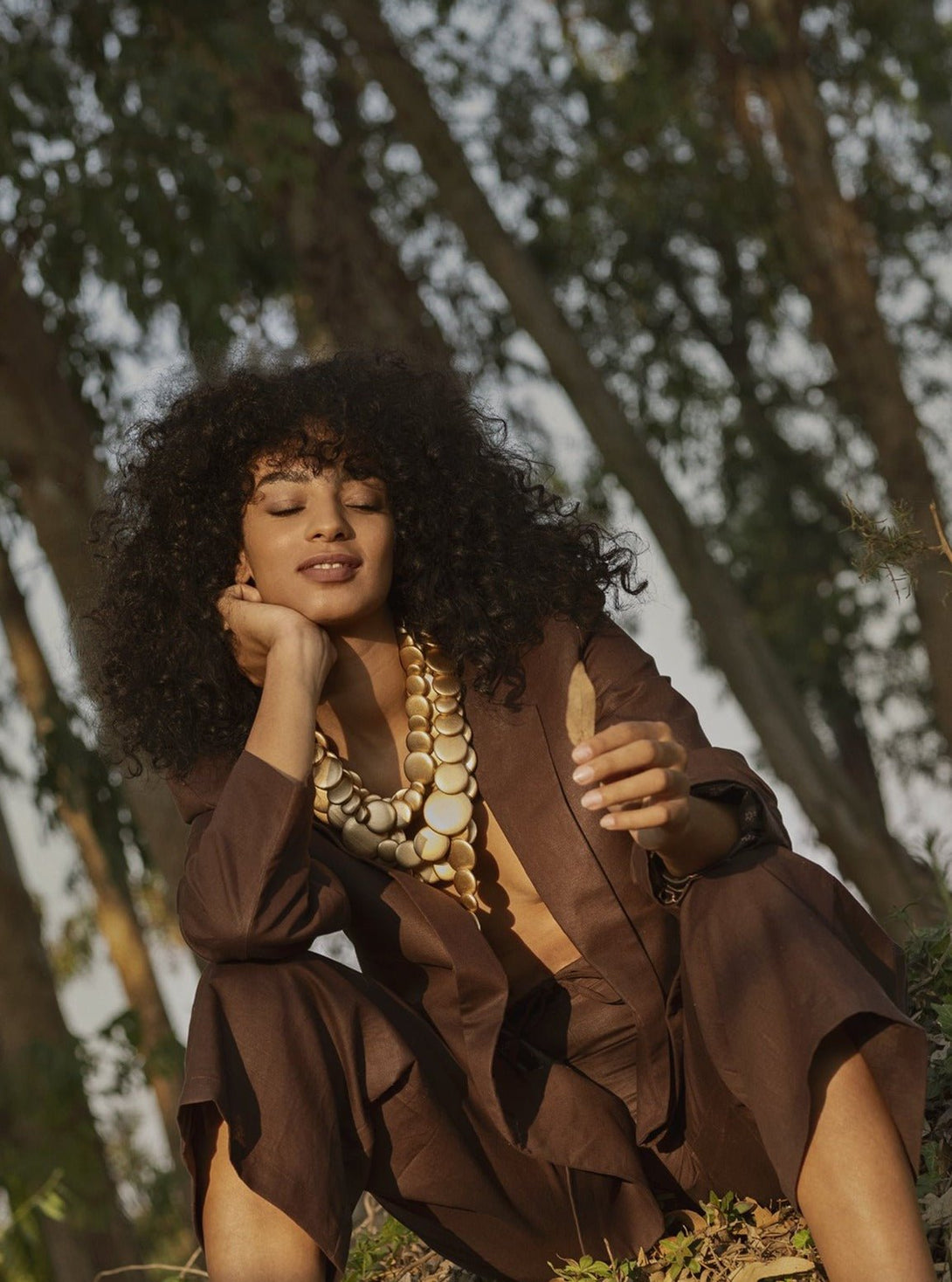 Pantaloni Kamal - beige - Bijondo