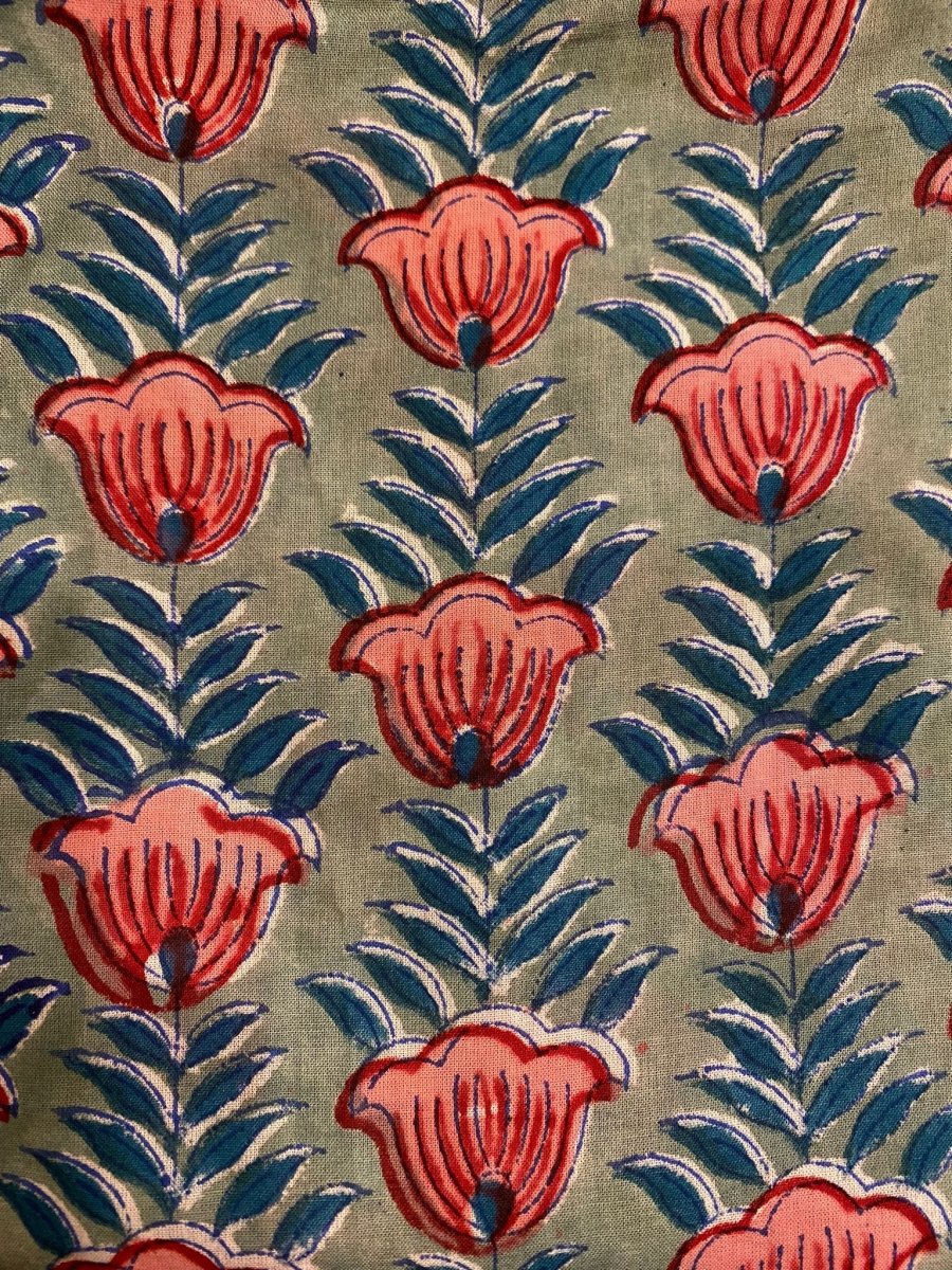 Pantaloni Kamal Blockprint - rosa - Bijondo