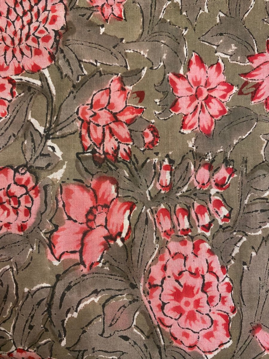 Pantaloni Kamal Blockprint - celeste - Bijondo