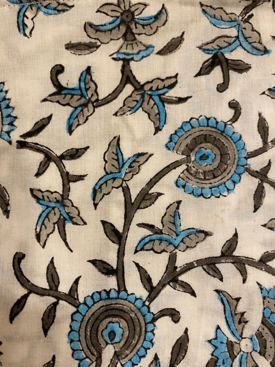 Pantaloni Kamal Blockprint - bianco - Bijondo