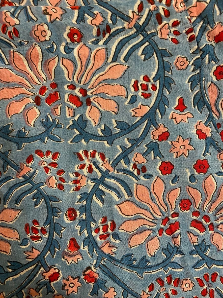 Pantaloni Kamal Blockprint - bianco - Bijondo