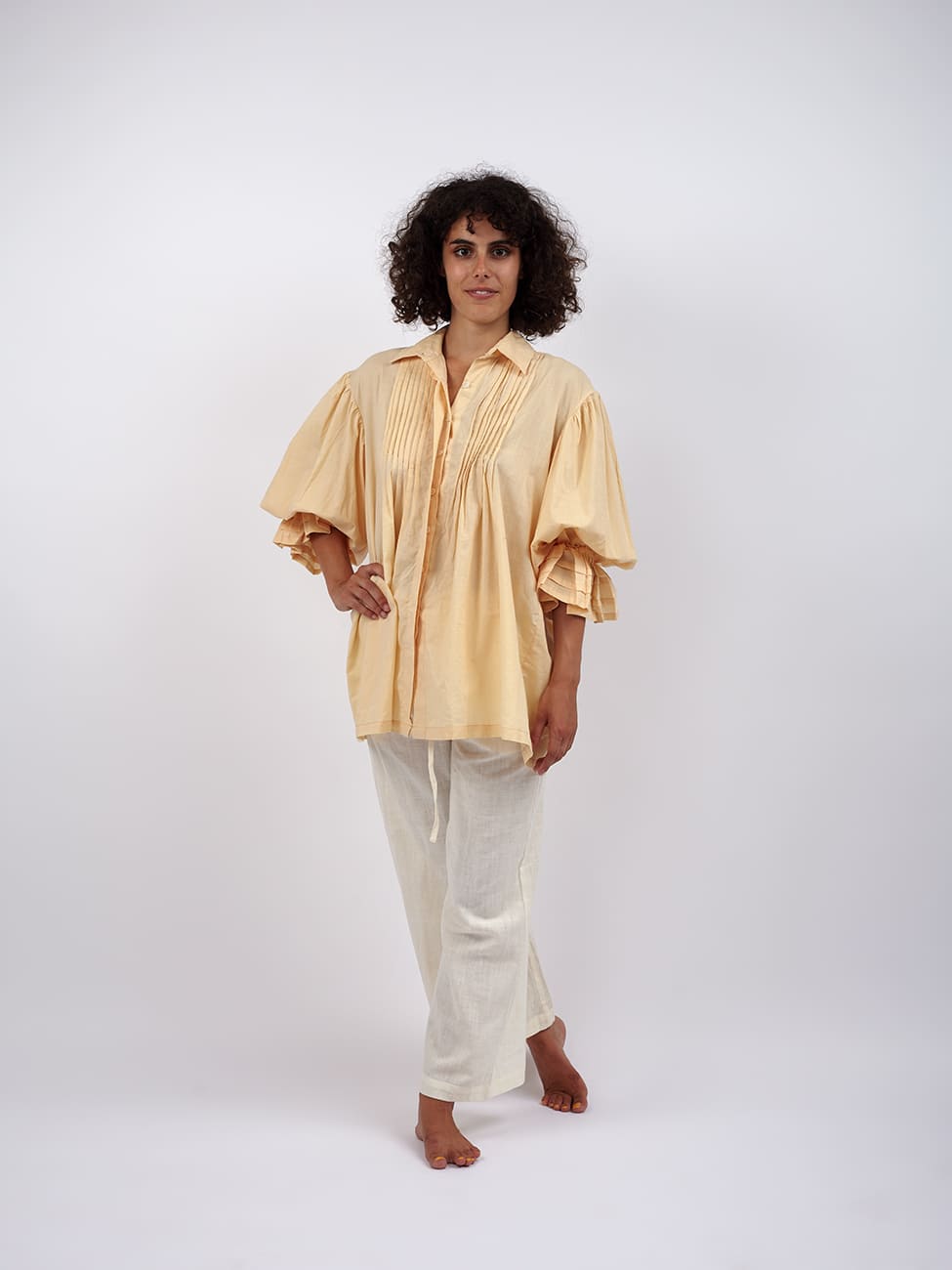 Pantaloni Kamal - beige - Bijondo