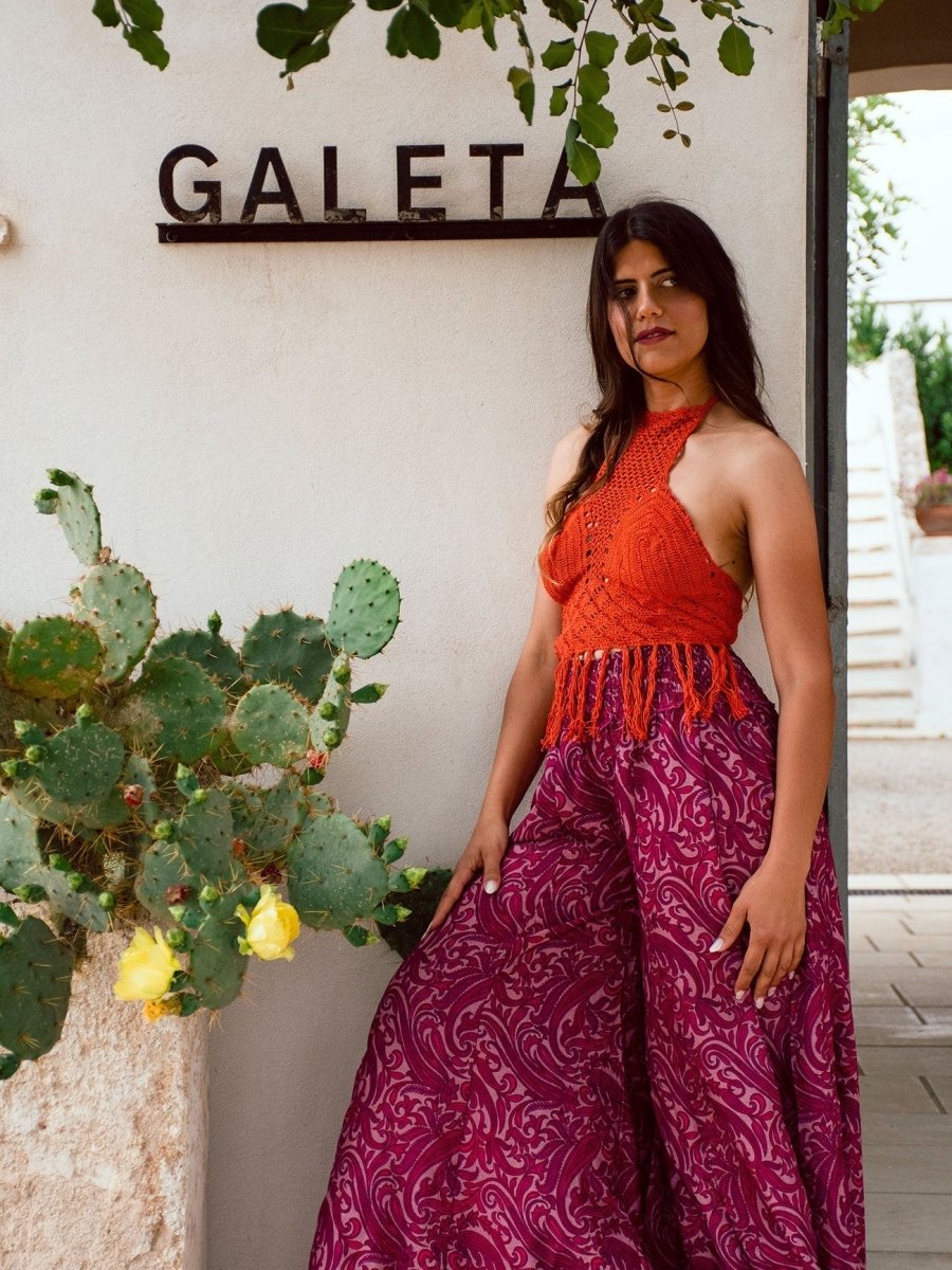 Pantaloni Raffaela - fango - Bijondo