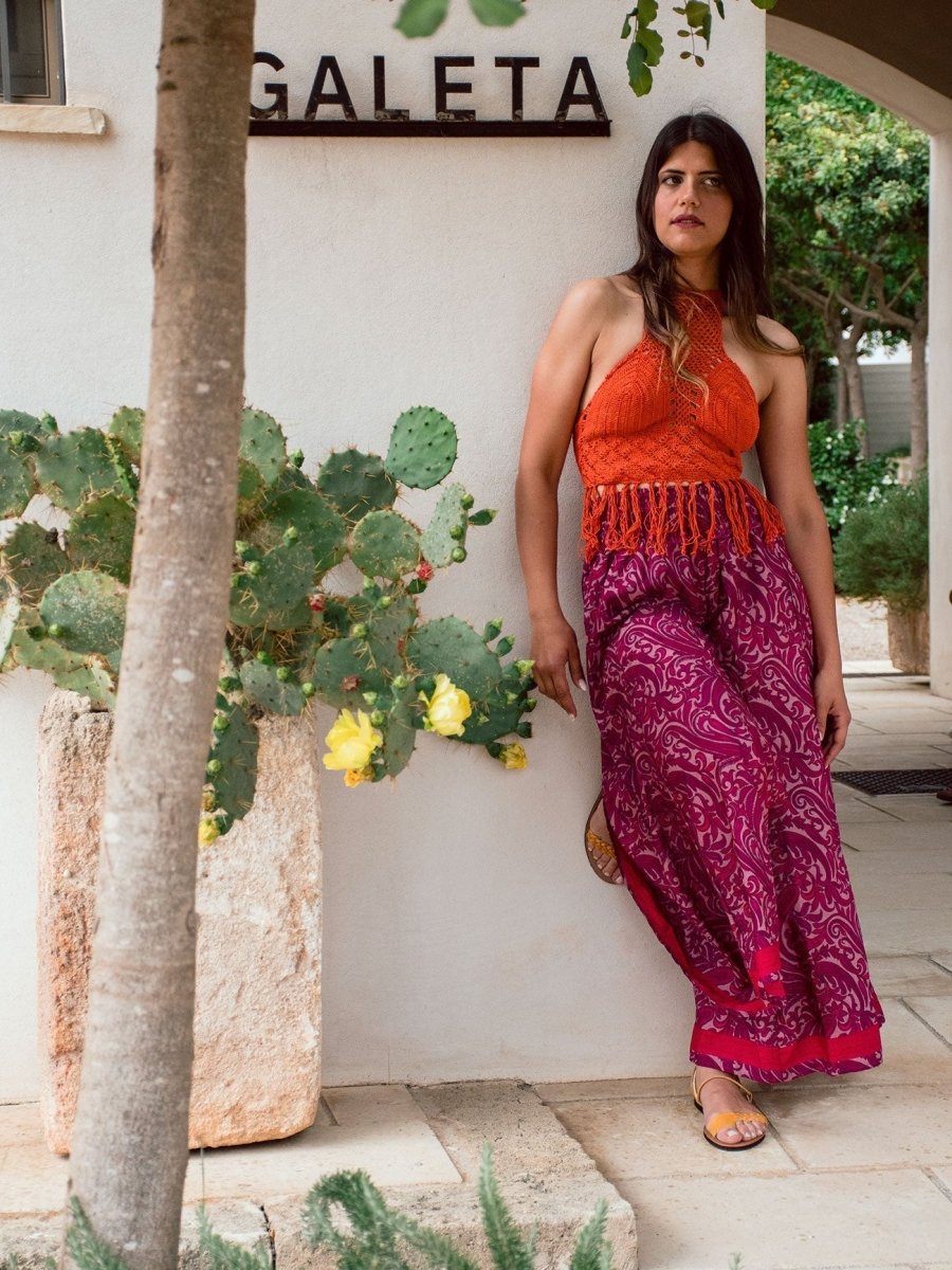 Pantaloni Raffaela - fango - Bijondo