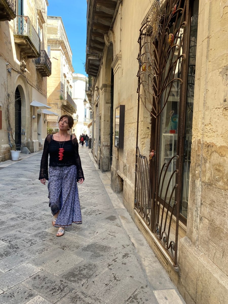 Pantaloni Raffaela - fango - Bijondo