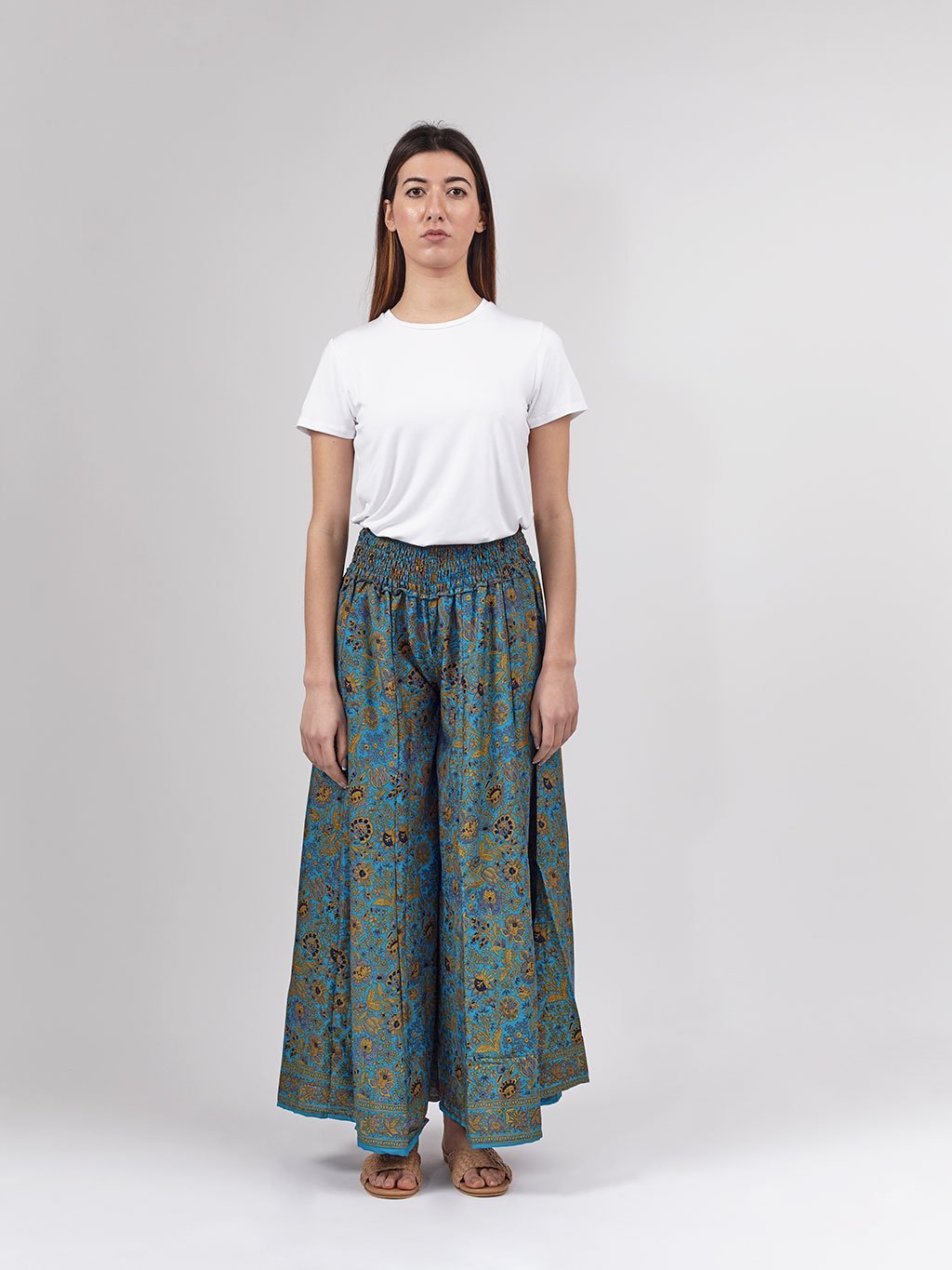 Pantaloni Raffaela - turchese - Bijondo