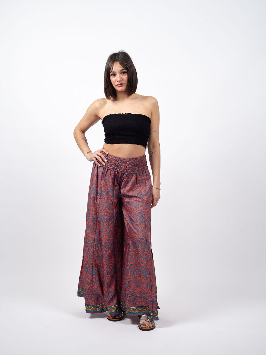 Pantaloni Raffaela-corallo-Bijondo