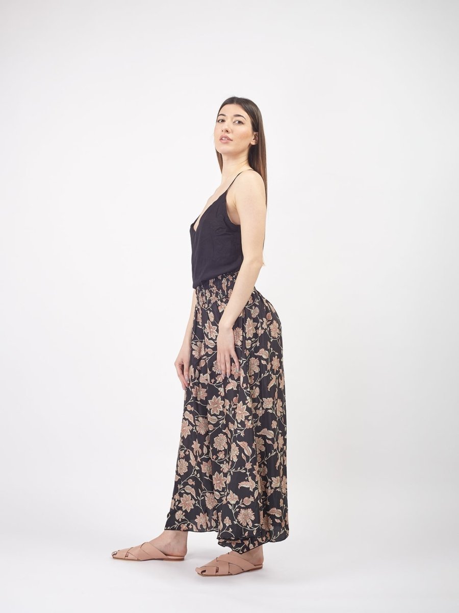 Pantaloni Seta Giselle - petrolio - Bijondo