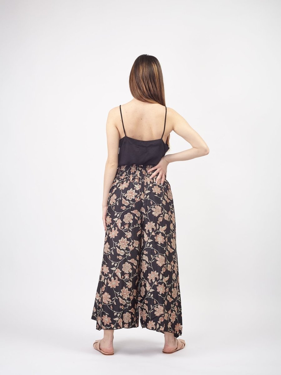 Pantaloni Seta Giselle - petrolio - Bijondo