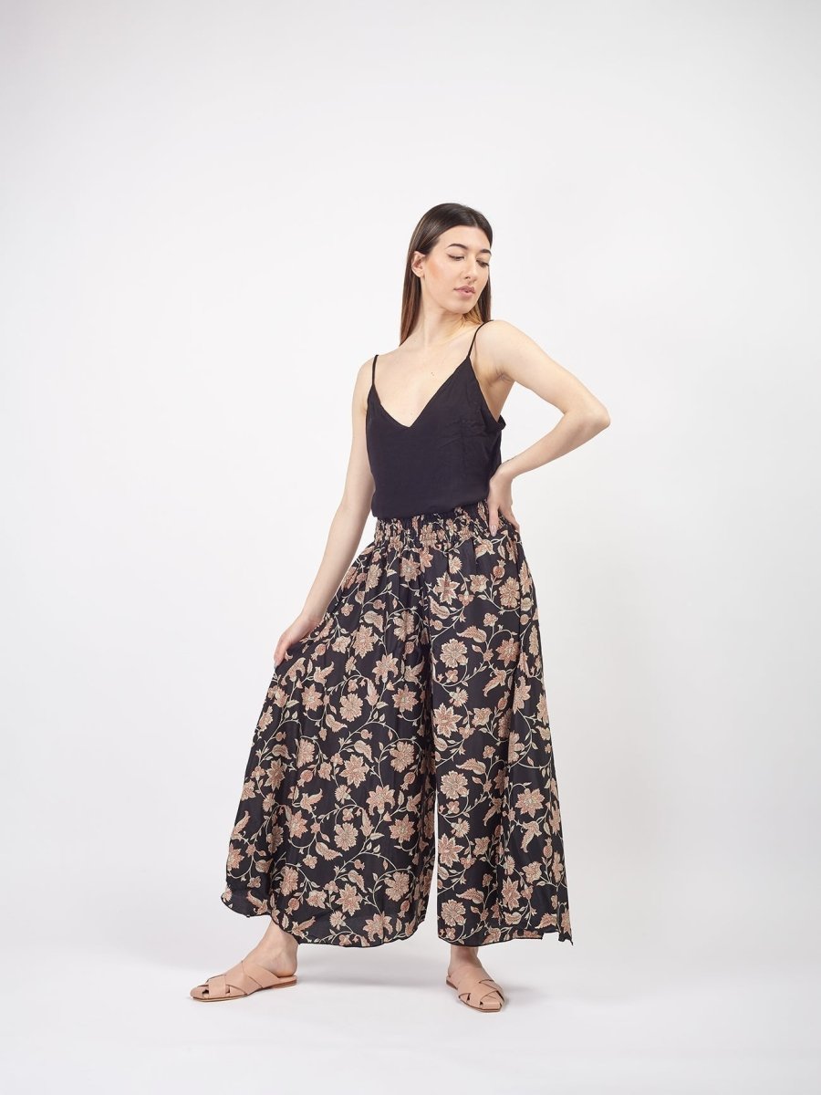 Pantaloni Seta Giselle - nero - Bijondo