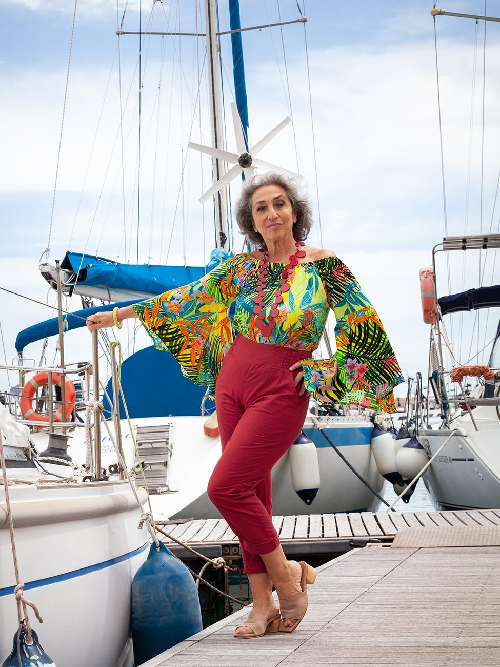 Pantaloni Uma - rosso - Bijondo