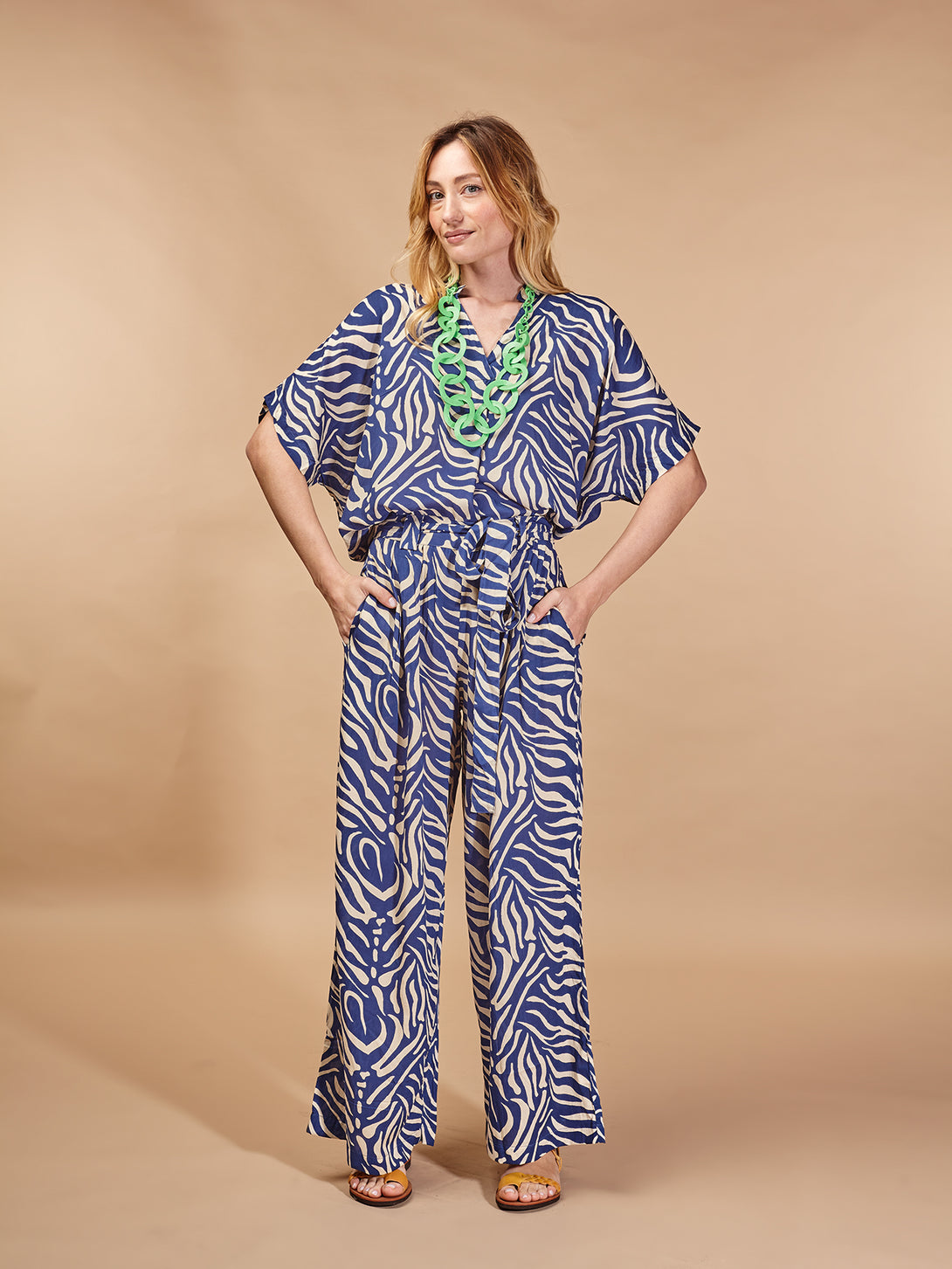 Pantaloni Viscosa Modal Natalie-pantaloni-Bijondo-Blu-Bianco-S-M-Bijondo