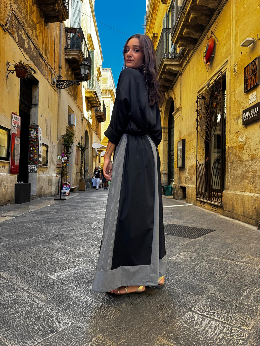 Pantaloni ampi bicolor cotone Michelle-Pantaloni-Bijondo-Bijondo