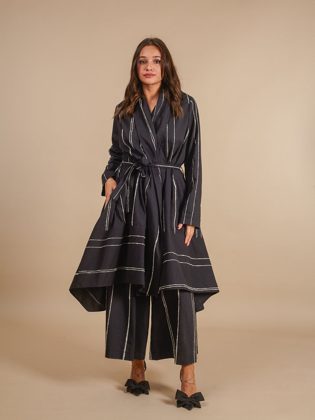 Pantaloni larghi righe mist cotone Moira-Pantaloni-Bijondo-Bijondo