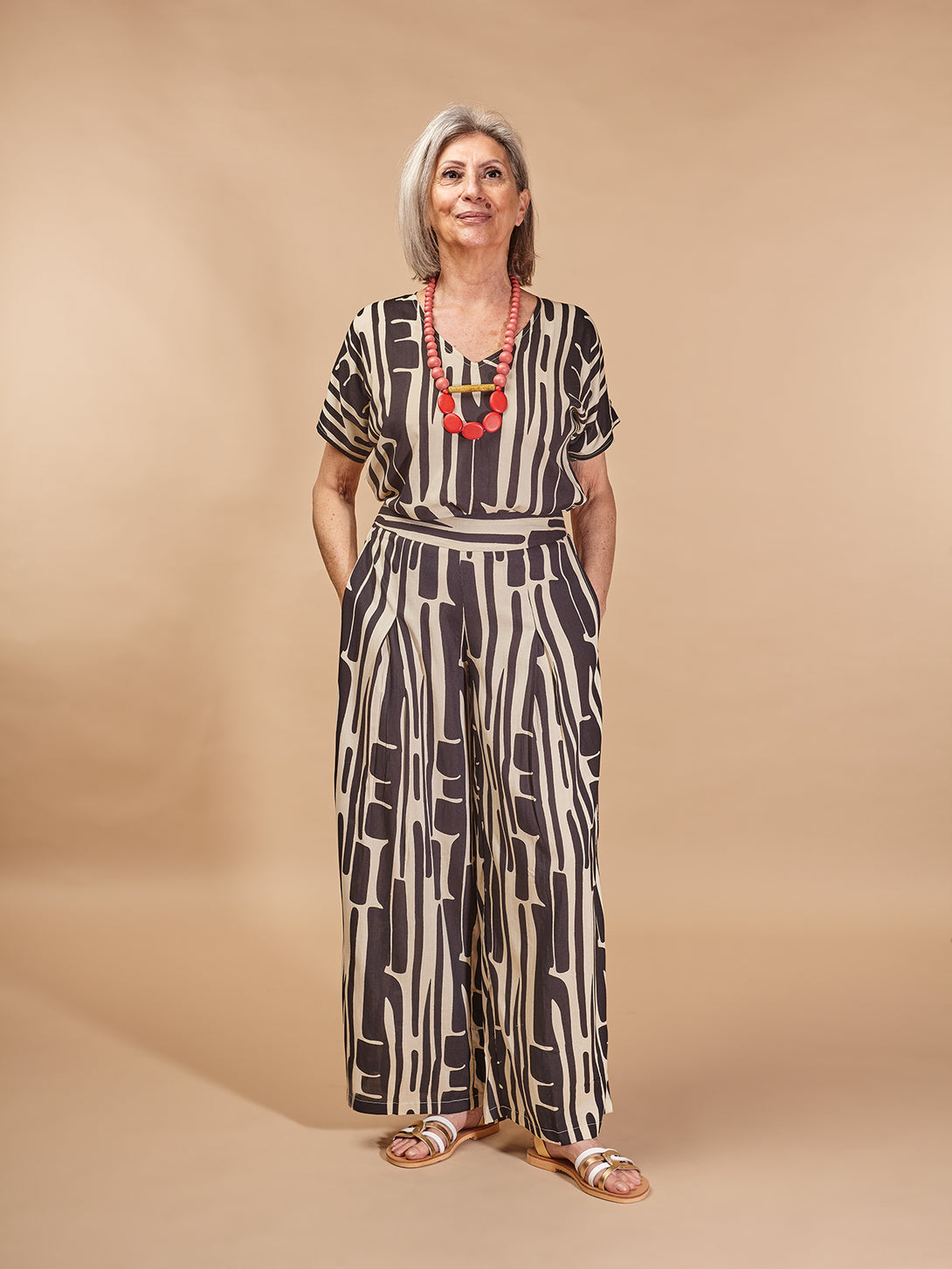 Pantaloni rayon taglia unica Sonia-Pantaloni-Bijondo-Nero-taglia unica-Bijondo