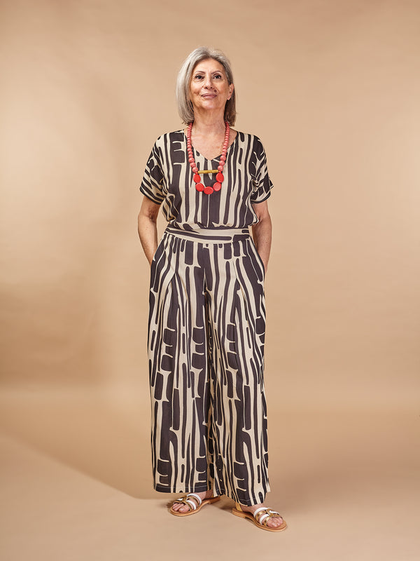 Pantaloni rayon taglia unica Sonia-Pantaloni-Bijondo-Nero-taglia unica-Bijondo