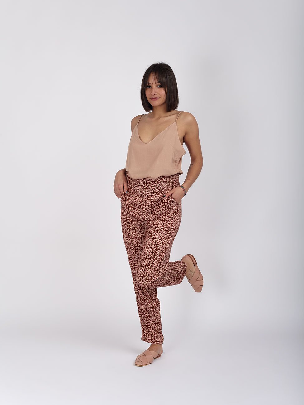 Pantaloni Uma Seta - bordeaux - Bijondo