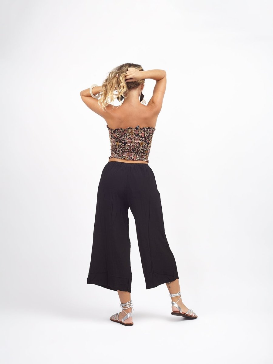 Pantaloni vita bassa rayon Elisabeth - tortora - Bijondo