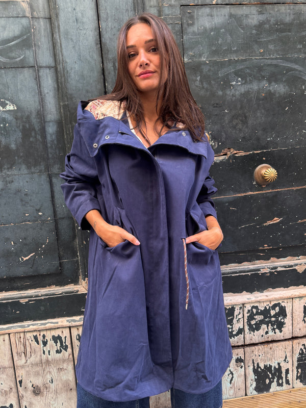 Parka coulisse cotone Camilla-giacca-Bijondo-Blu-S-Bijondo