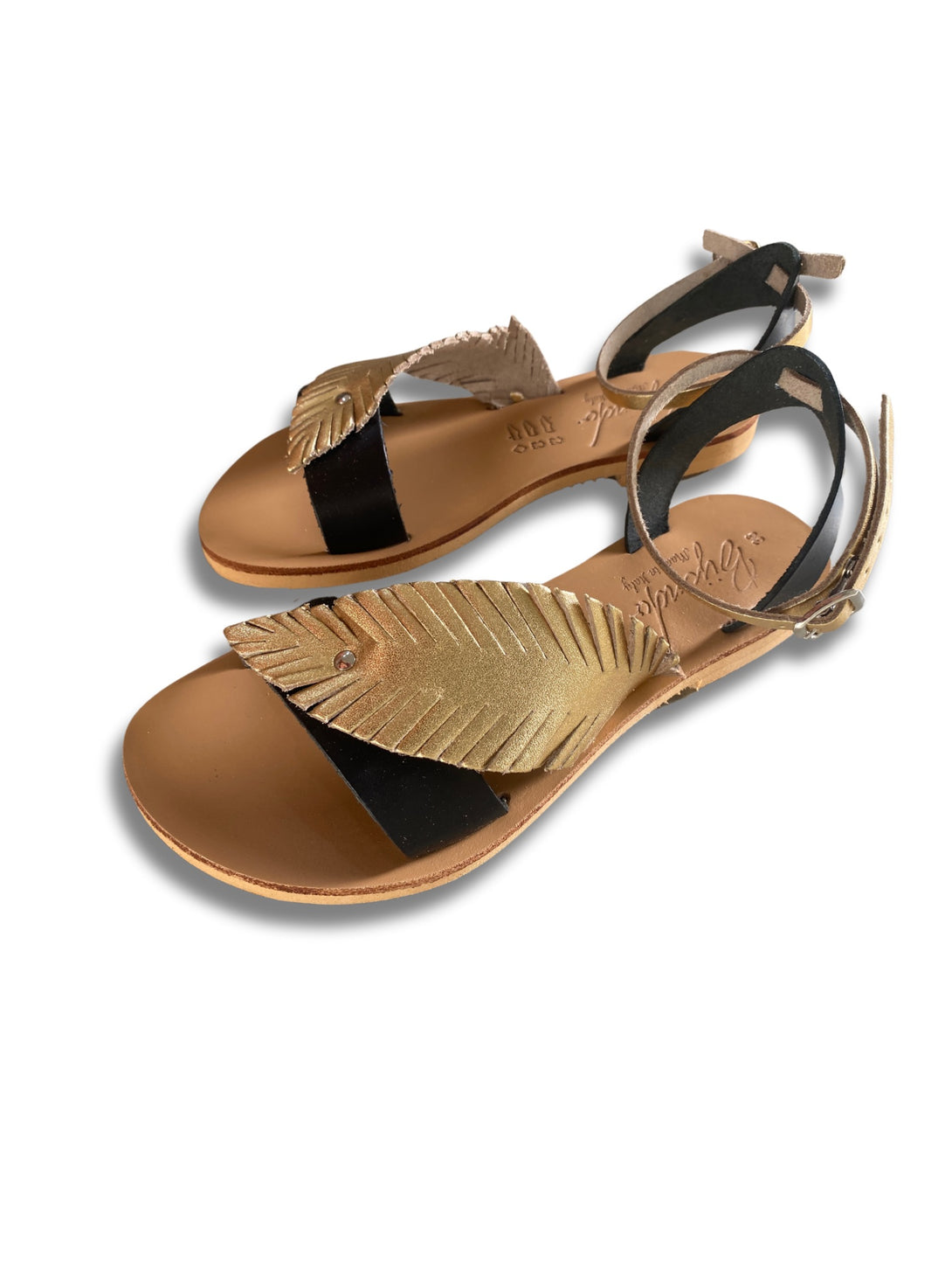 Sandalo in pelle Leaves-scarpe-Bijondo-Bijondo