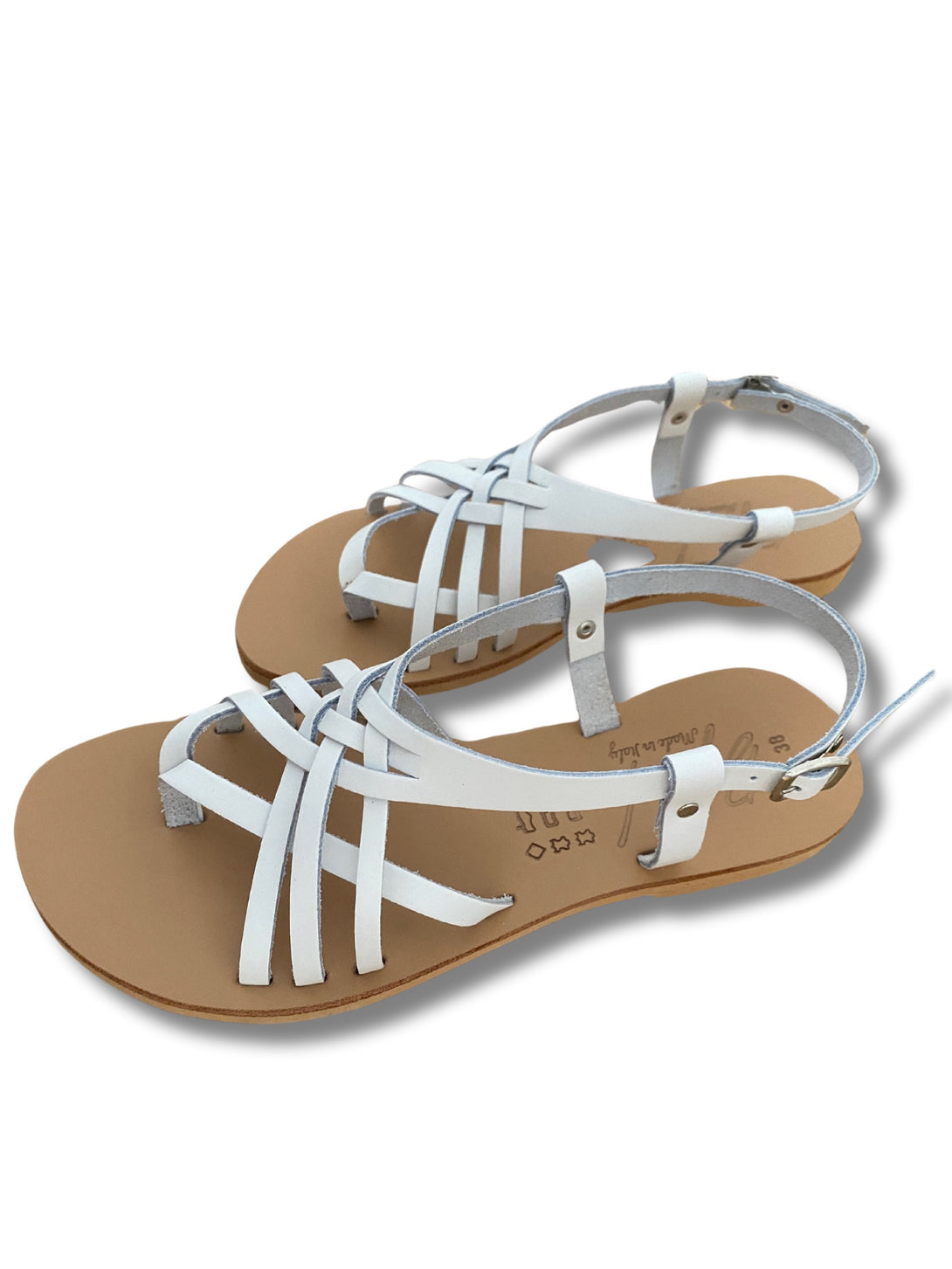 Sandalo in pelle Mila bianco-scarpe-Bijondo-Bijondo