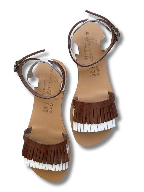 Sandalo in pelle bianco e marrone Nadia-scarpe-Bijondo-maroon-36-Bijondo