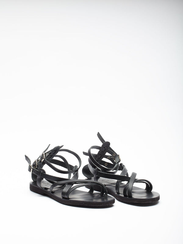 Sandalo stringato in pelle gladiatore Sofia - nero - Bijondo