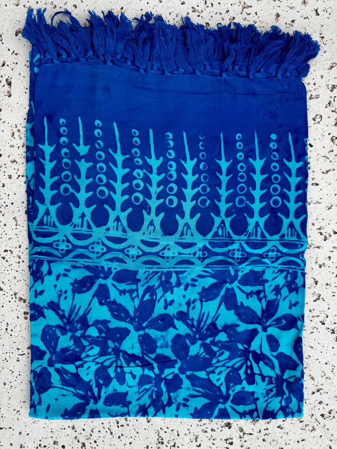 Sarong pareo e telo mare Batik viscosa-Gonna-Bijondo-Azzuro-Bijondo